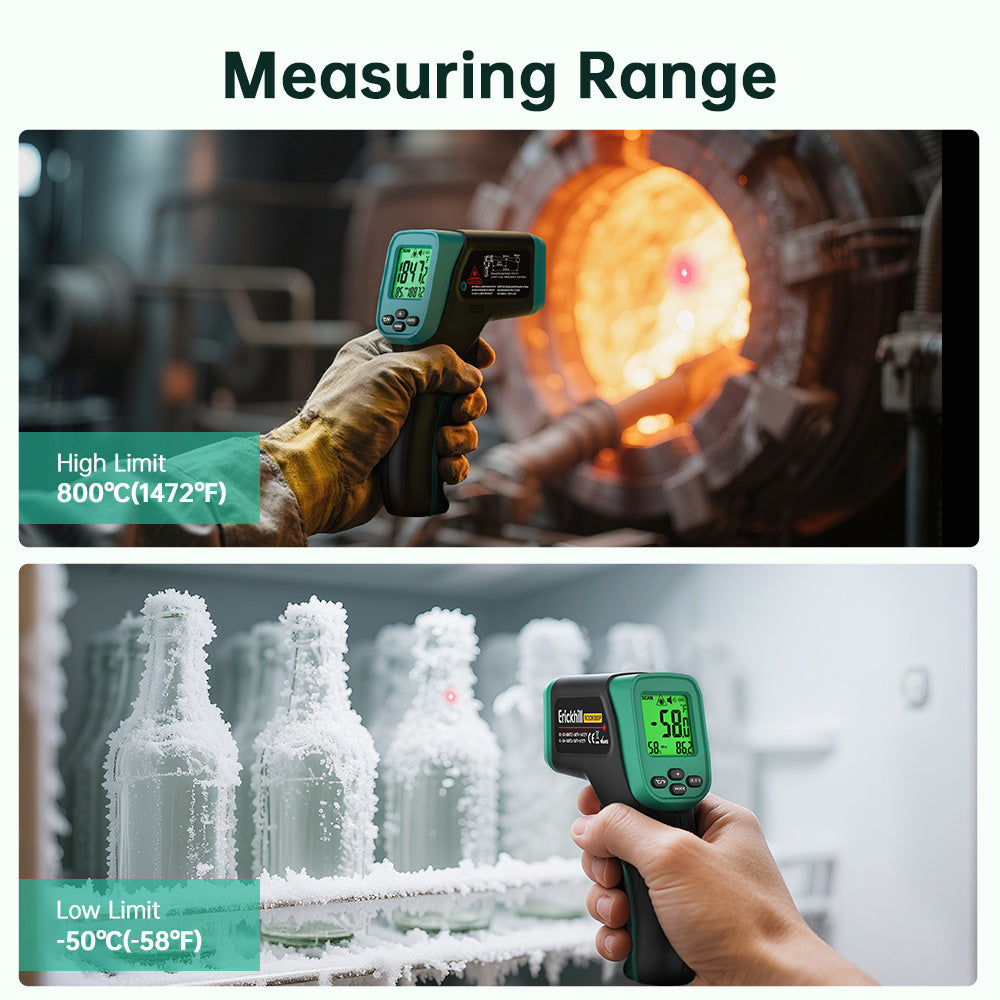ERICKHILL ROOK800P Dual-Mode Infrared Thermometer -50℃~800℃