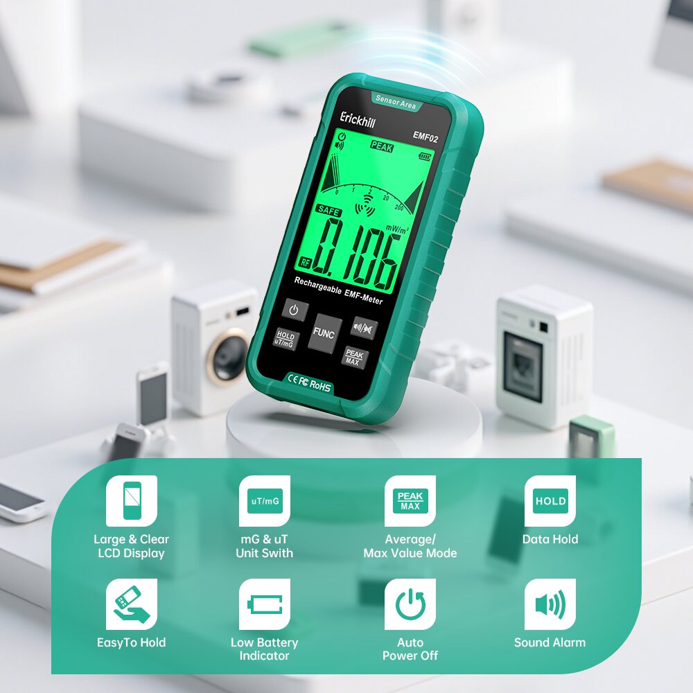 ERICKHILL EMF02 3 in 1 EMF Detector