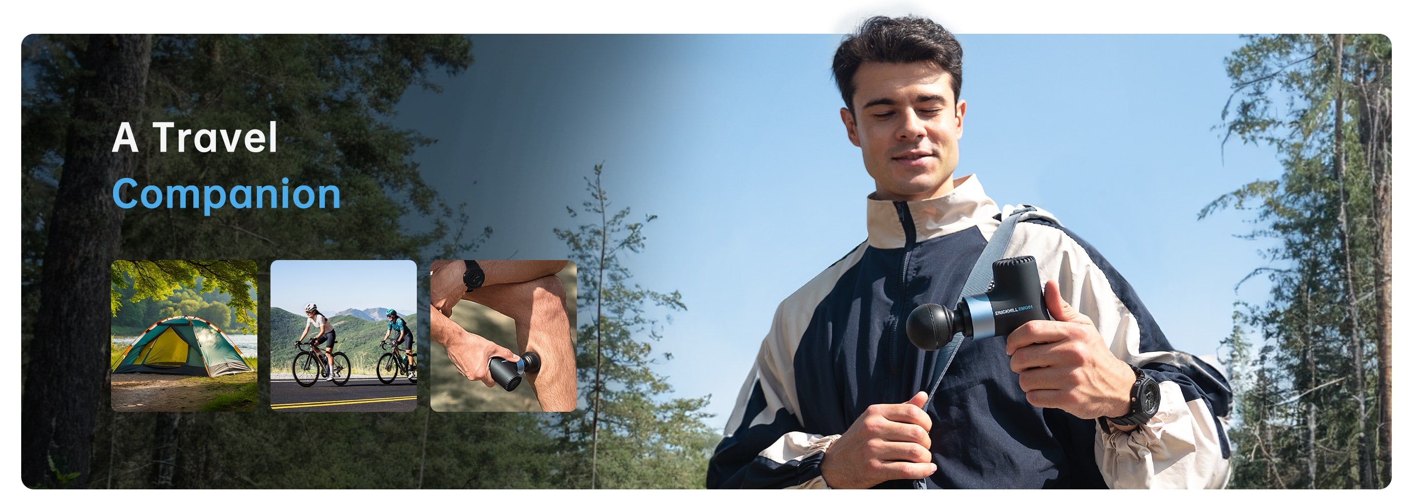 ERICKHILL EMG01 Mini Massage Gun with 4 Massage Heads