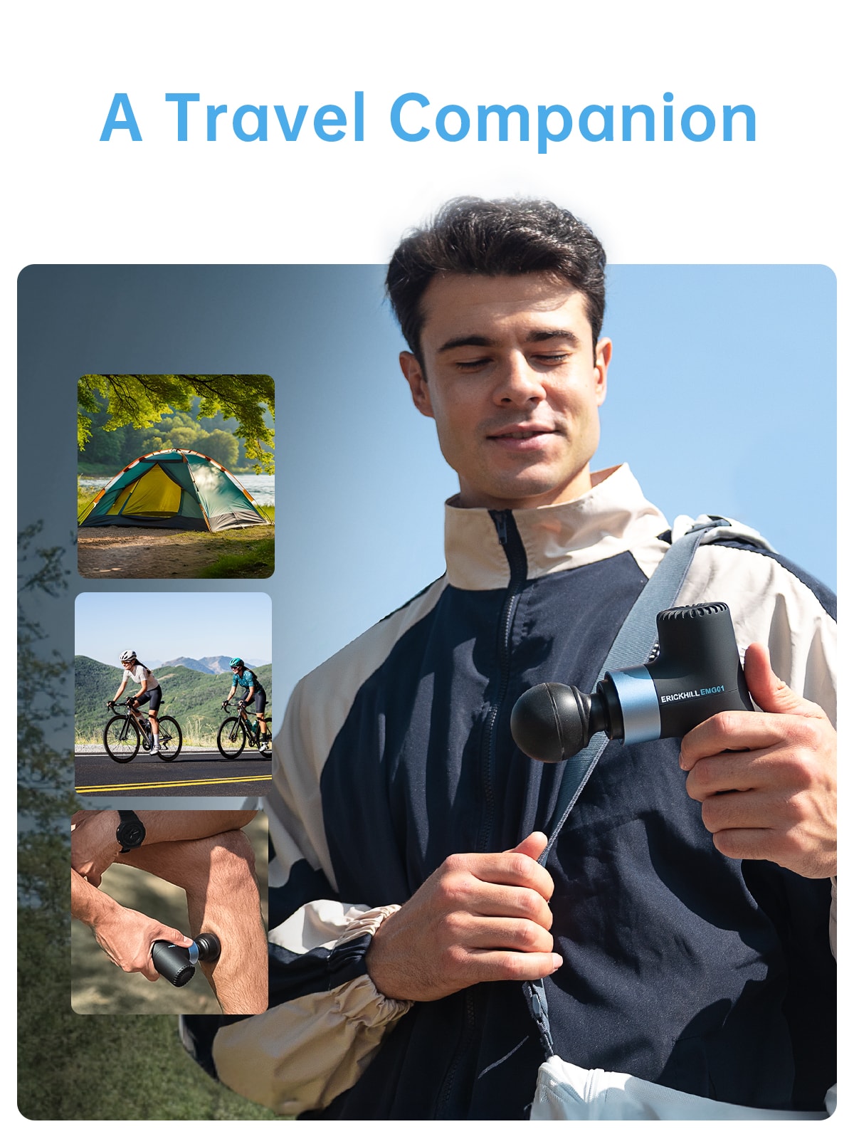 ERICKHILL EMG01 Mini Massage Gun with 4 Massage Heads