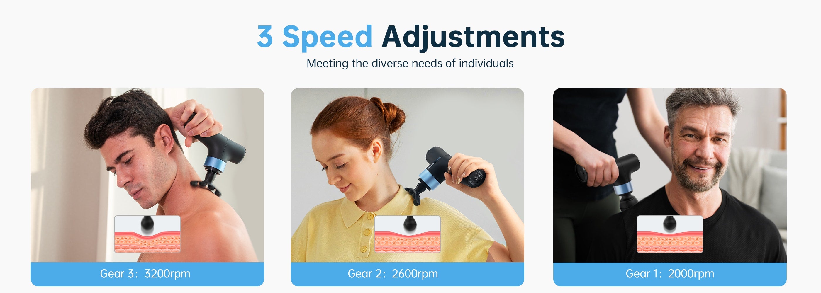 ERICKHILL EMG01 Mini Massage Gun with 4 Massage Heads