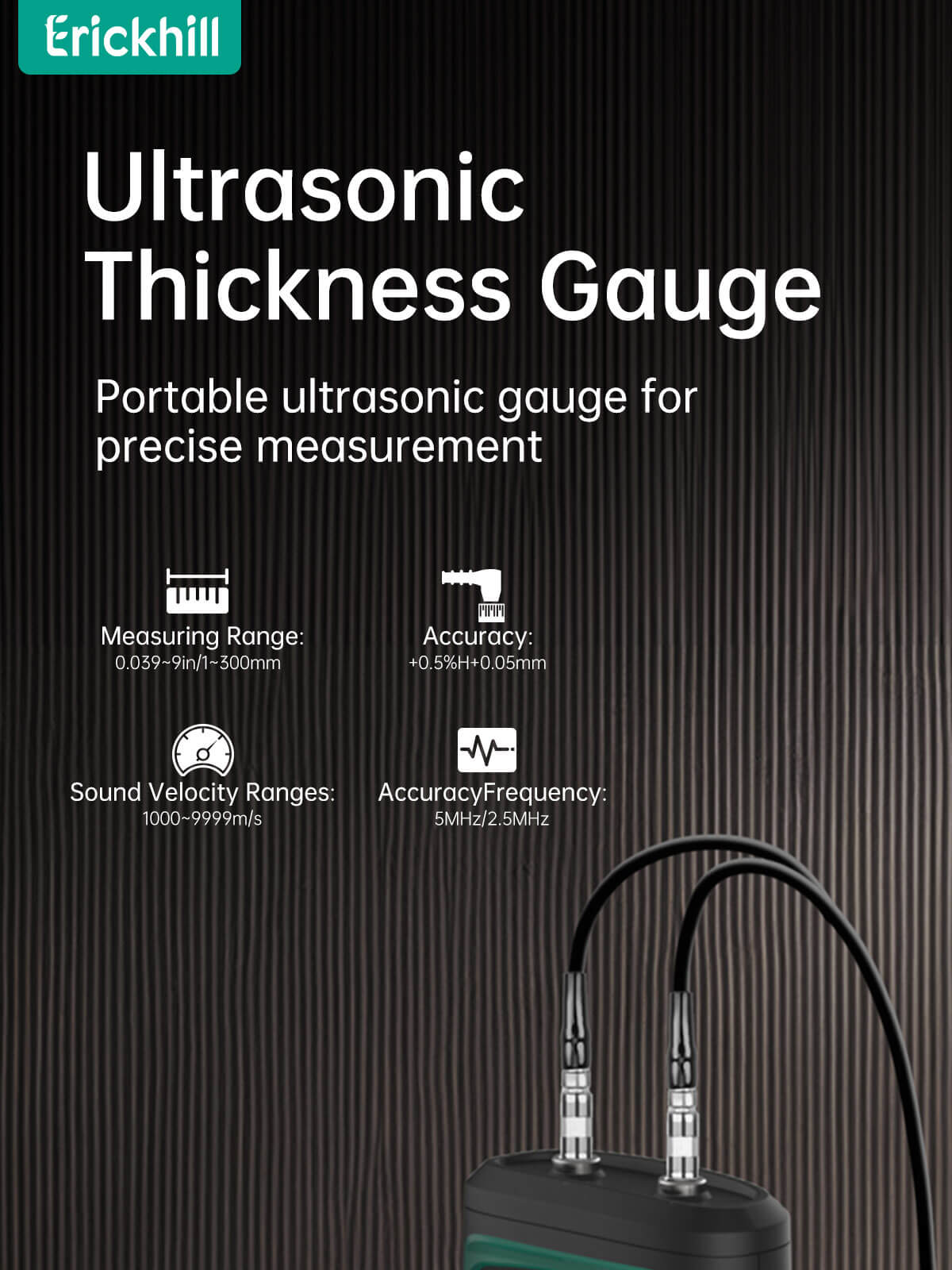 ERICKHILL EMT01 Ultrasonic Thickness Gauge Industrial
