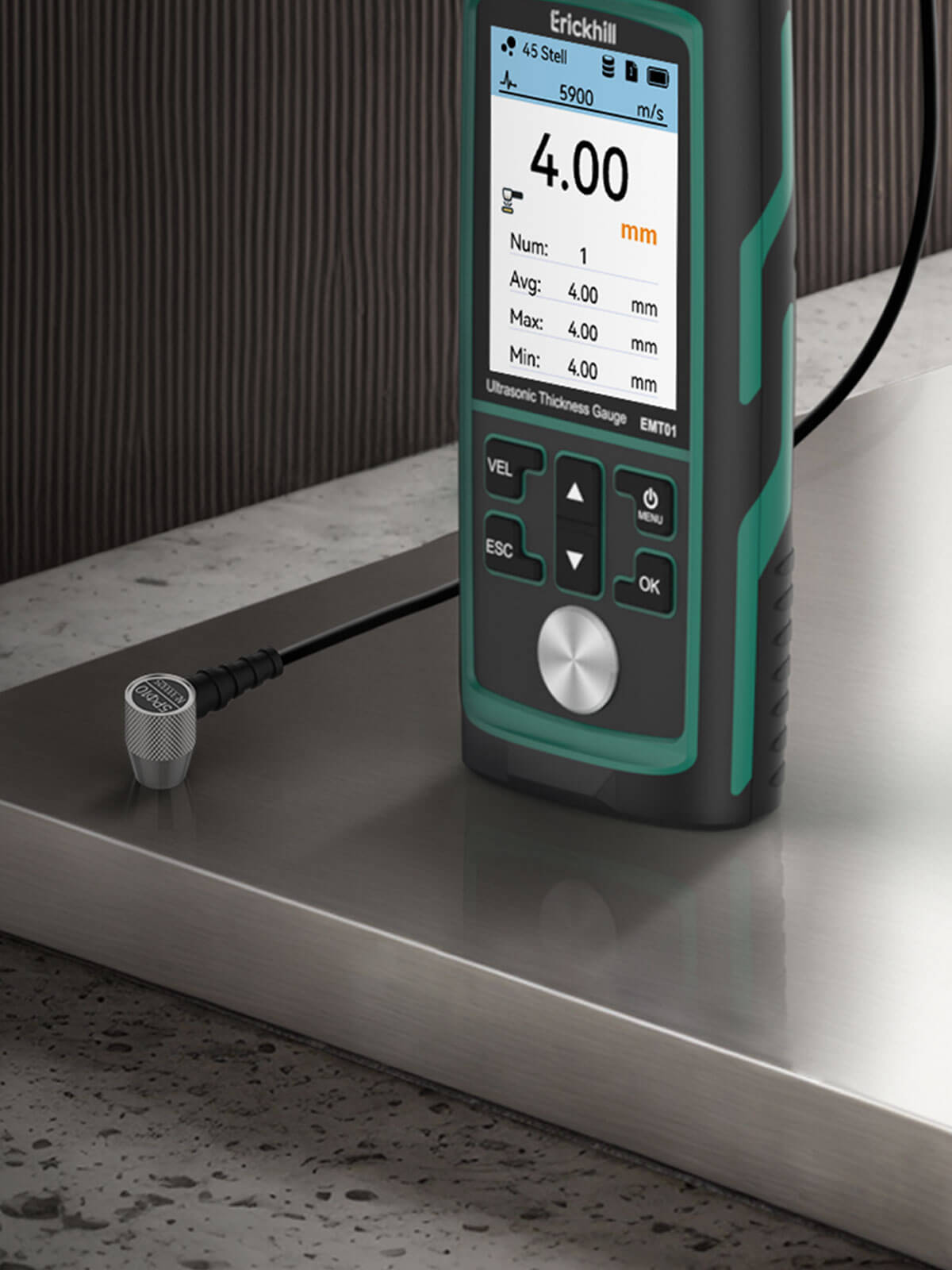 ERICKHILL EMT01 Ultrasonic Thickness Gauge Industrial