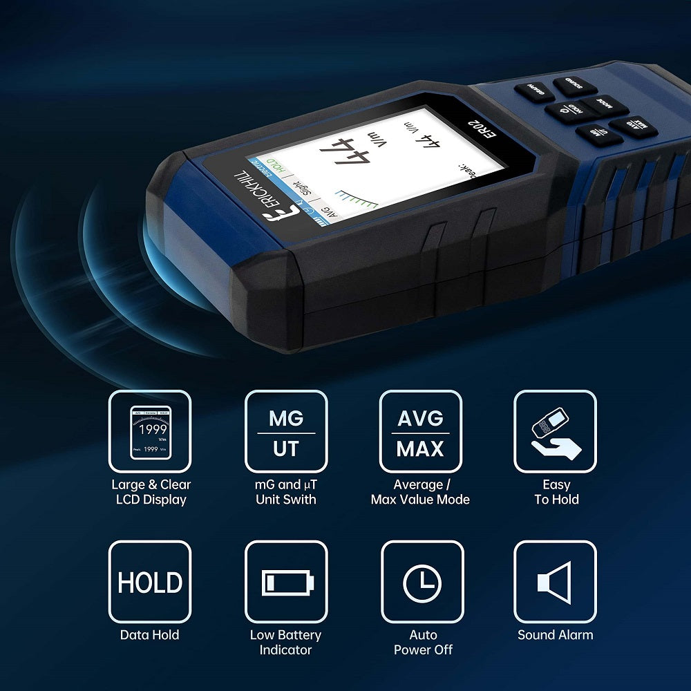 ERICKHILL ER02 EMF Meter, Handheld Electromagnetic Radiation Detector