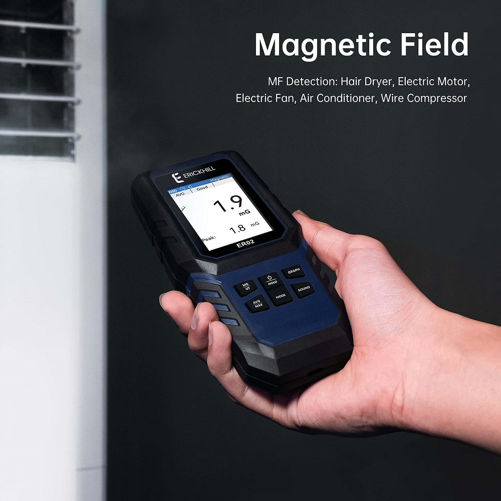 ERICKHILL ER02 EMF Meter, Handheld Electromagnetic Radiation Detector