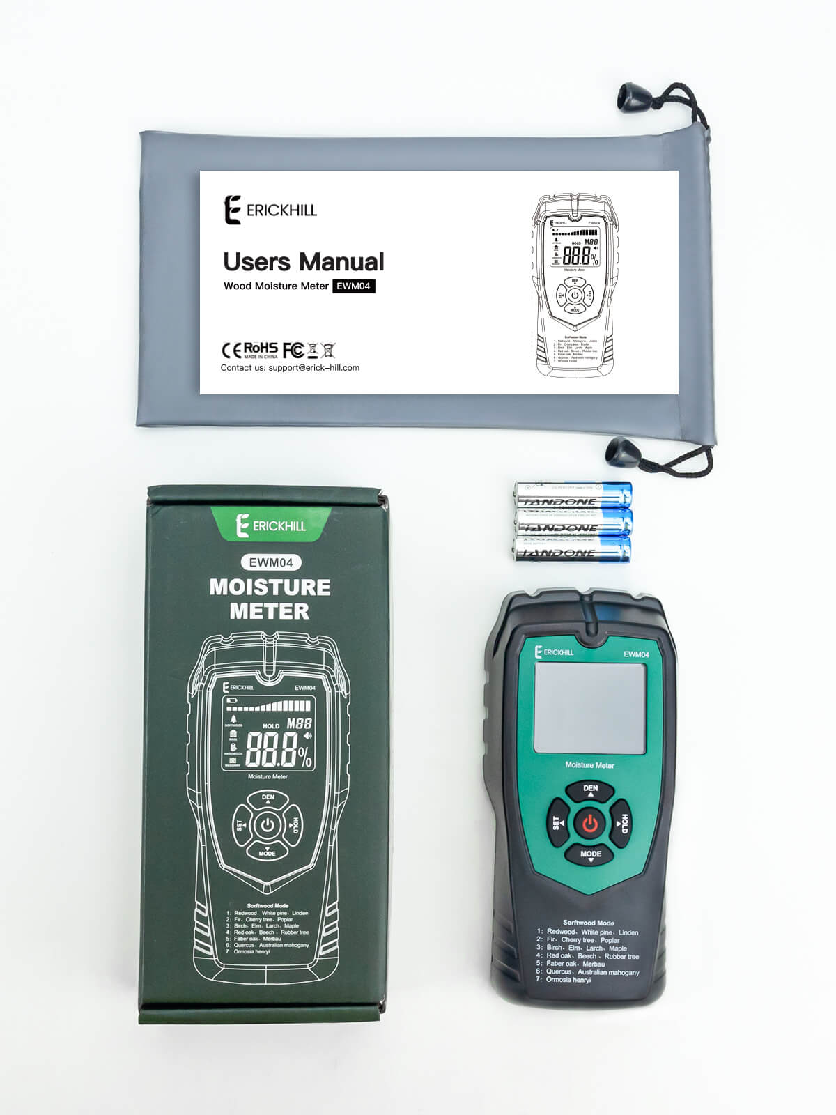 ERICKHILL ewm04 wood moisture meter