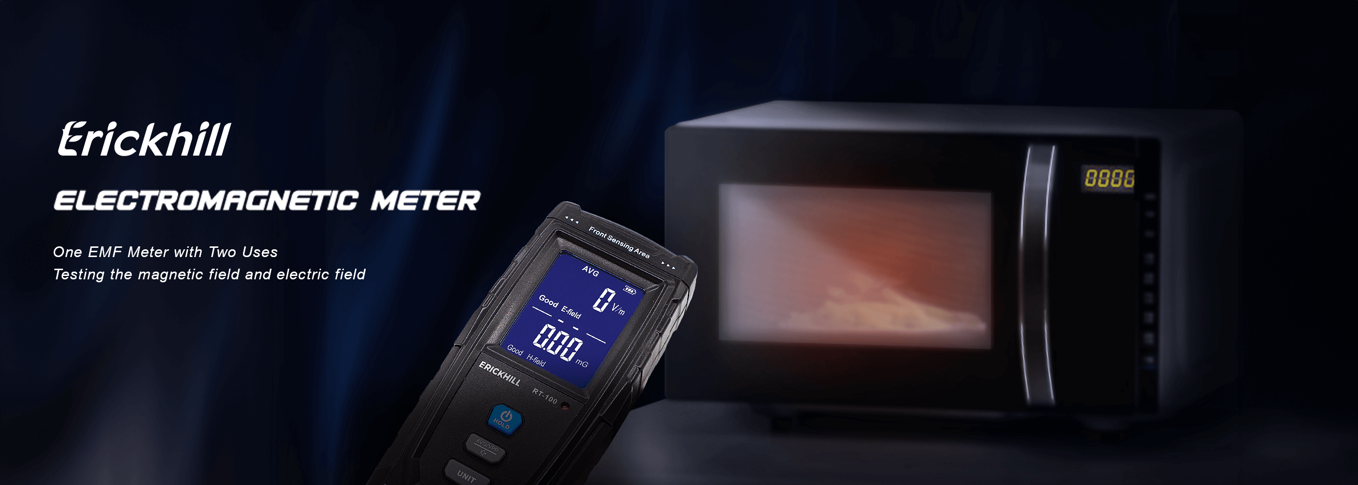 ERICKHILL RT-100 EMF Meter, Hand-held Electromagnetic Field Radiation Detector