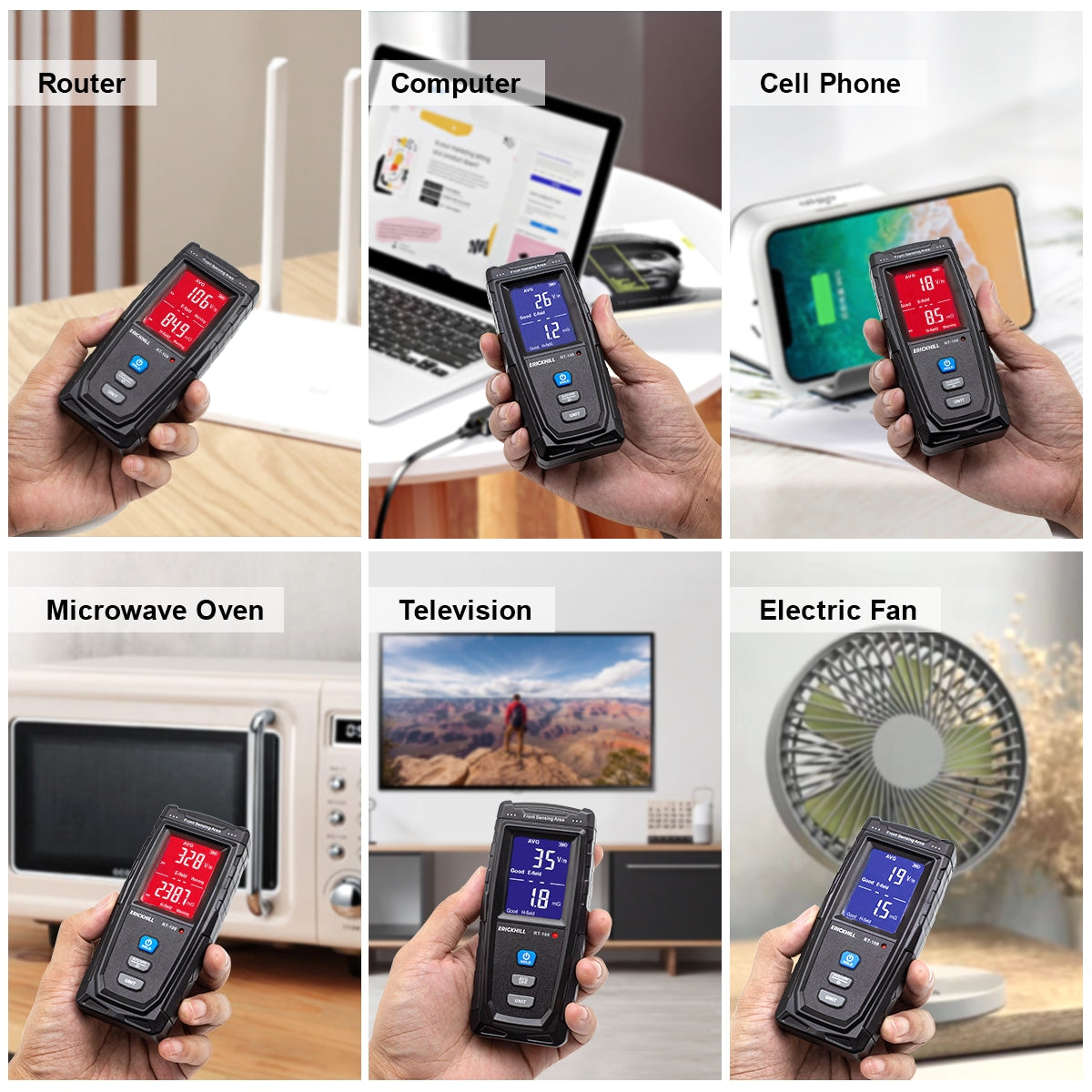 ERICKHILL RT-100 EMF Meter – Ideal for home, office, industrial use, and ghost hunting