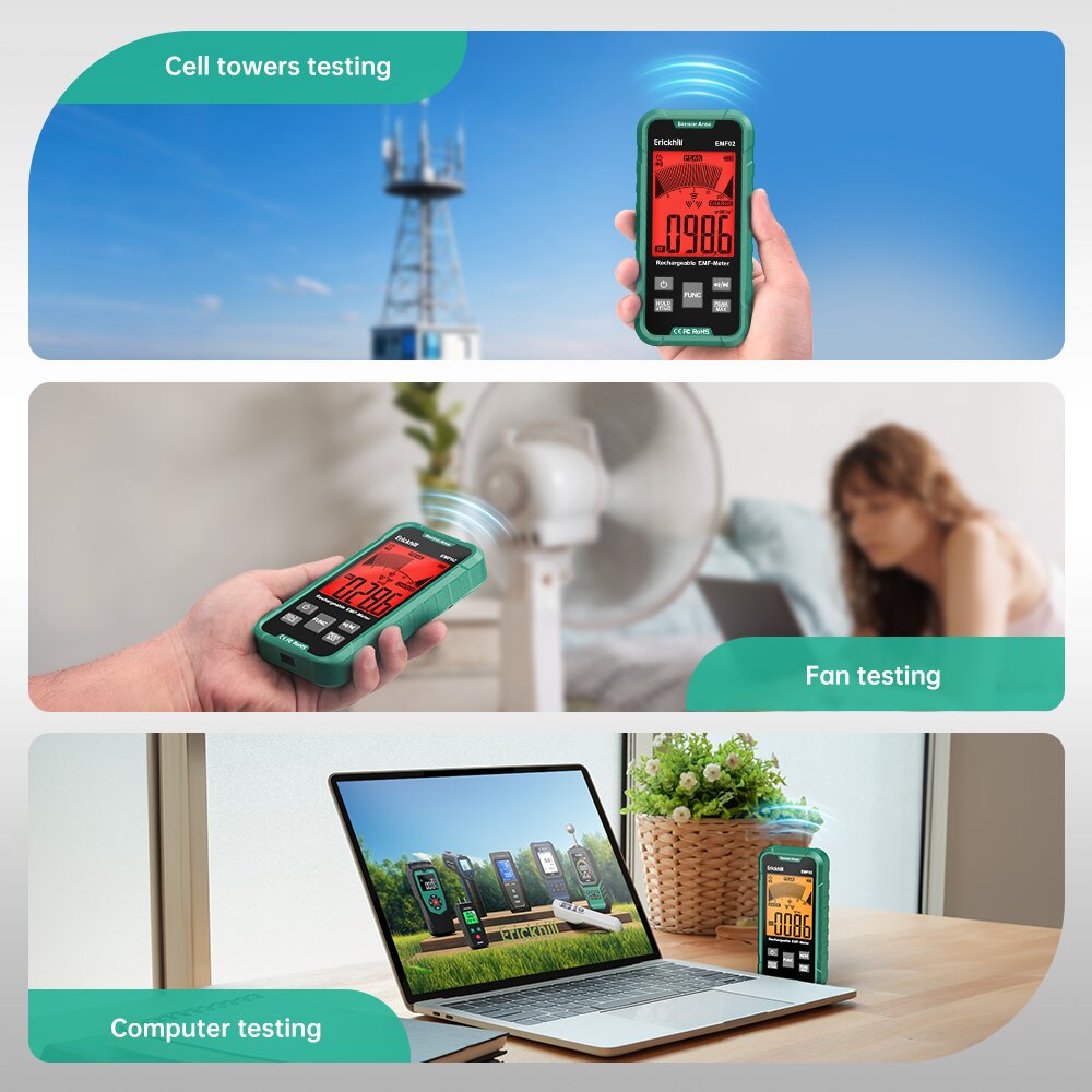 ERICKHILL EMF02 3 in 1 EMF Detector