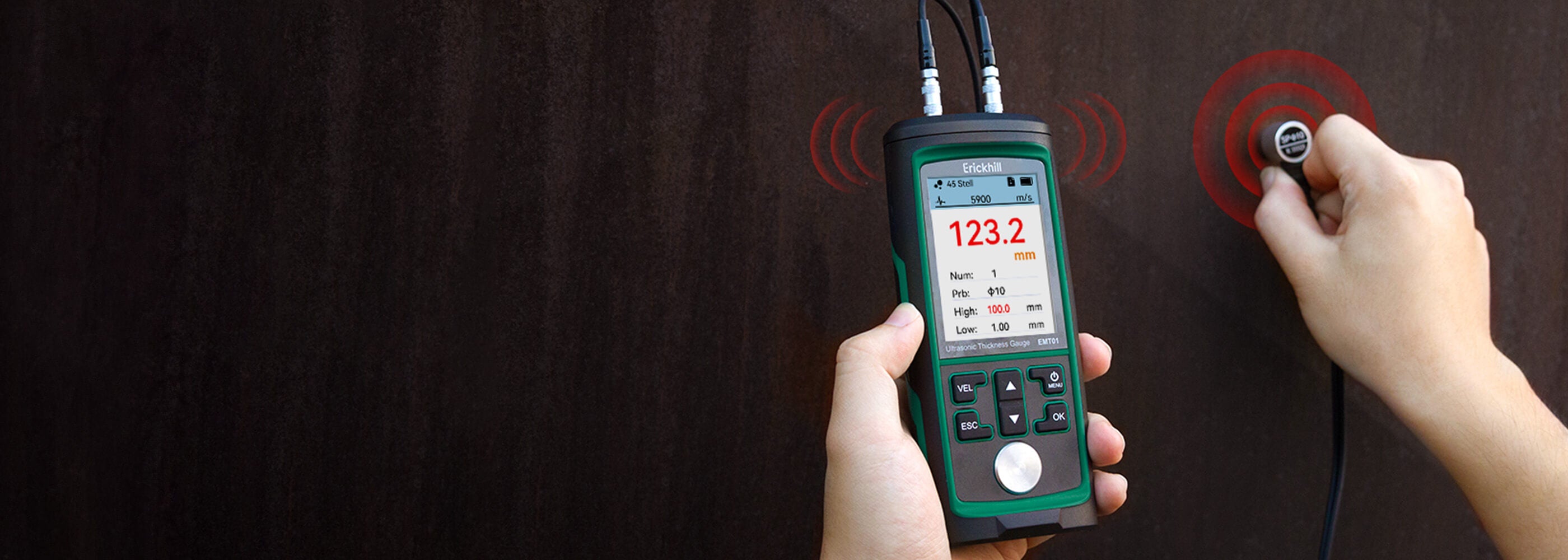 ERICKHILL EMT01 Ultrasonic Thickness Gauge Industrial