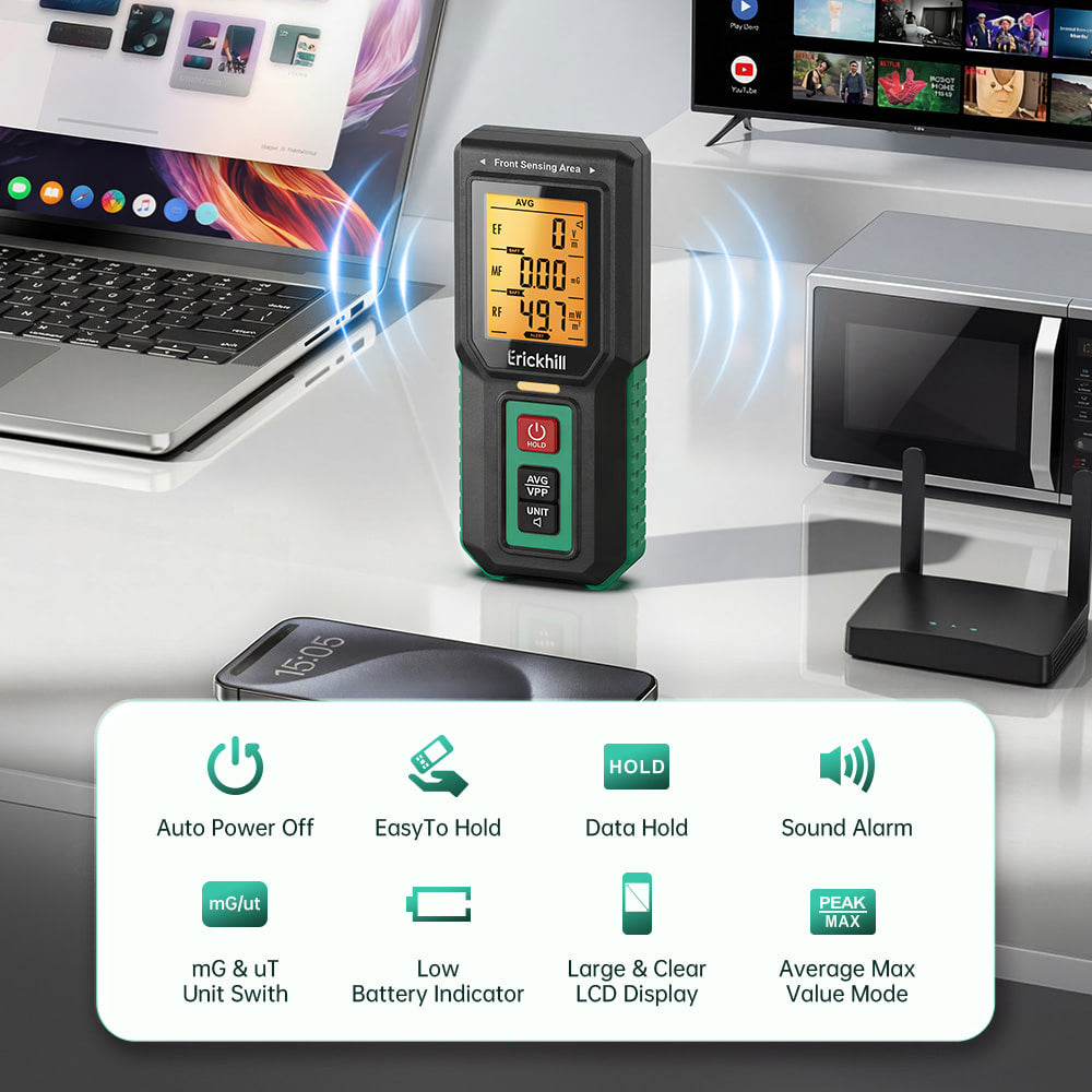 ERICKHILL RT-300 3-in-1 EMF Meter